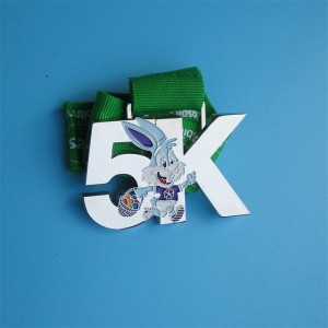 Metal Sport Medal Medal Custom Race for Kids Cute Design Rabbit Kid Medale