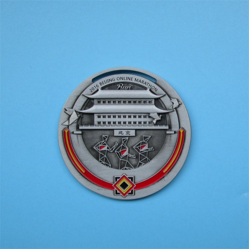 Niestandardowe logo Antyque Design 3D Metal Colorful Medal Medal Medal Finishers 2016