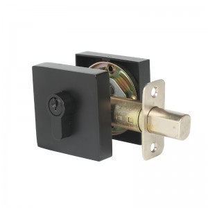 3602 kwadratowy pojedynczy cylindra Deadbolt One Side Keyed Black Modern Deadbolt Blokada drzwi do drzwi wewnętrznych i zewnętrznych