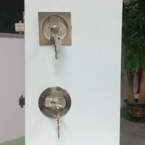 1601 Współczesny kwadratowy zamek kieszonkowy, srebrny zamek drzwi z kluczem, ślizgający się zamek drzwi