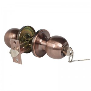 2501 pokrętło drzwi wejściowych z zamkiem i kluczem, wnętrzem i zewnętrznym zamkiem, standardowy pokrętło drzwi kulowych