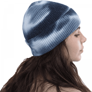 Czapkana dzianina z farbą krawatową