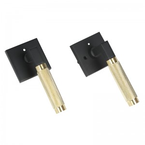 S7137 Nowoczesna kwadratowa dźwignia drzwi do drzwi wewnętrznych, ciężkie klamki drzwi