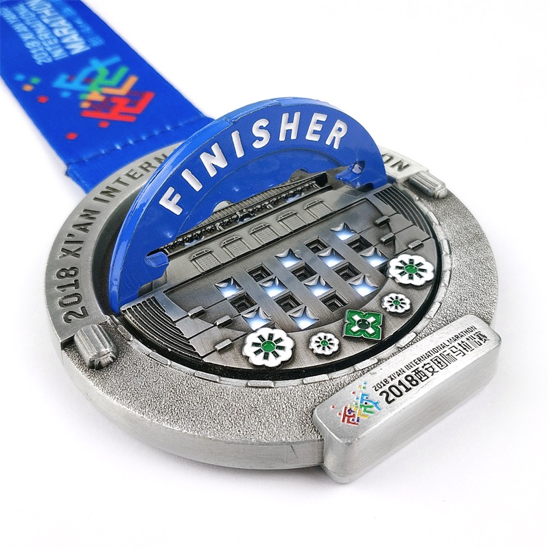 Fajne design zdejmowane światowe cele maratonowe meedals metalowe medale