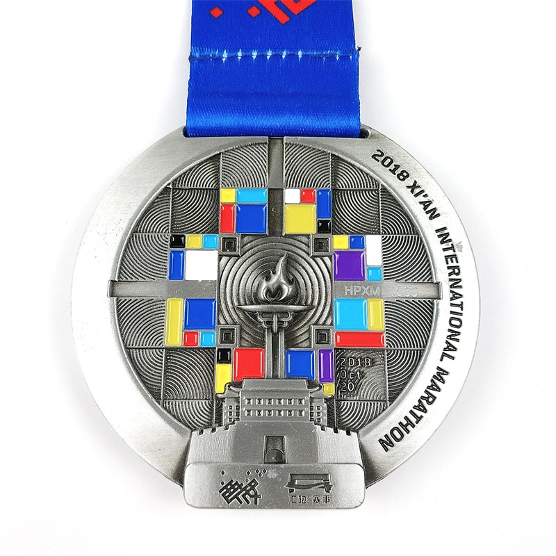 Fajne design zdejmowane światowe cele maratonowe meedals metalowe medale