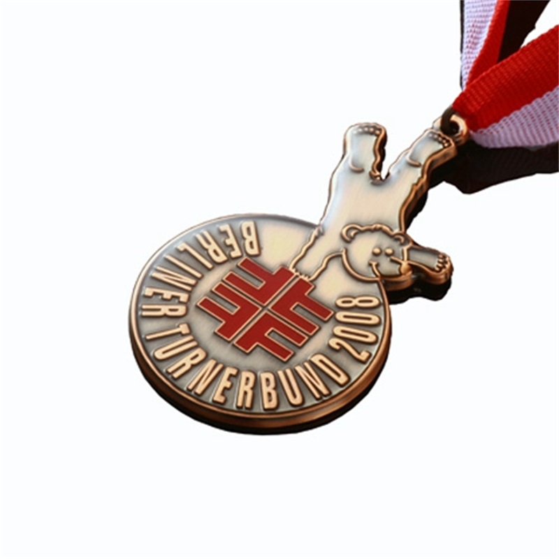 Srebrny medal New Marathon Awards Medals Sport Medale i wstążki