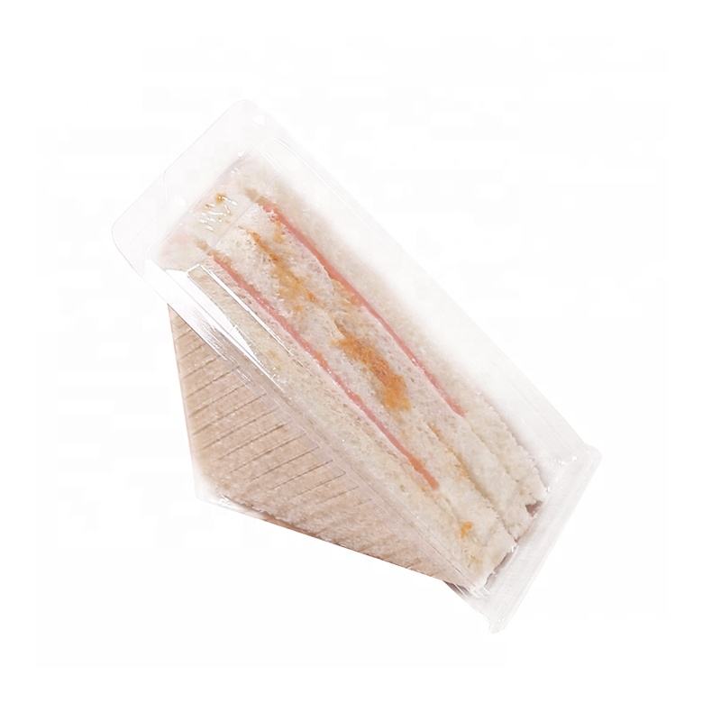Przezroczyste pudełko Trójkąta Opakowanie Hurtowa plastikowa żywność Niestandardowa etykieta jednorazowa Piękna kanapka i ciasto klienta Logo Pet, PLA
