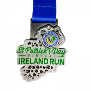 Niestandardowa silikonowa wstążka Epoksydowa konkurs sportowy Medal za bieganie