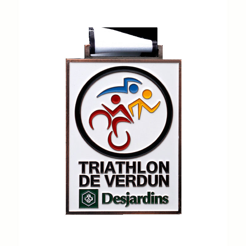 Niestandardowy logo metalowy metal sportowy dla hurtowni Medal Triathlon