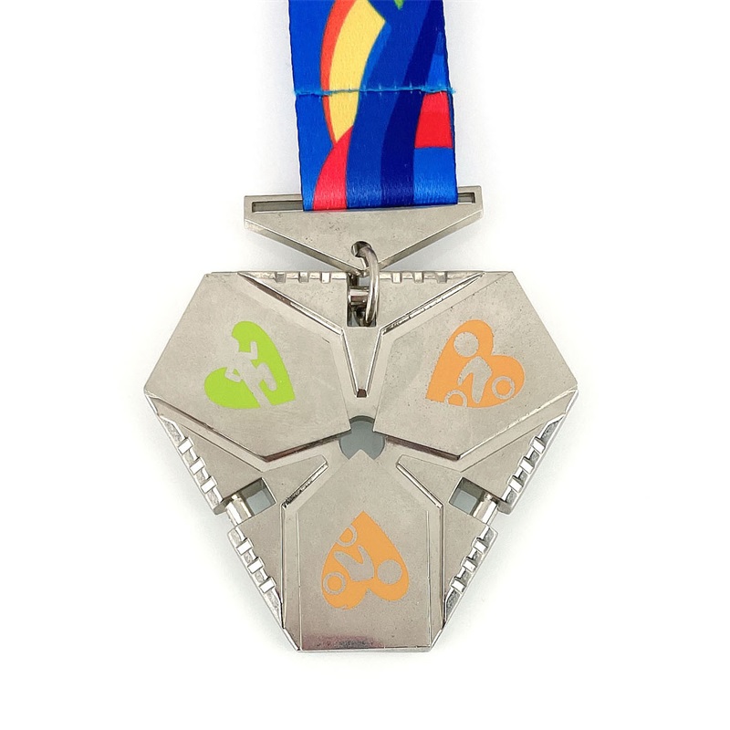 Gag Custom Metal grawerowany fajny sport Medal Medal Triathlon Medals 3D Spinning Medal Medal Maraton