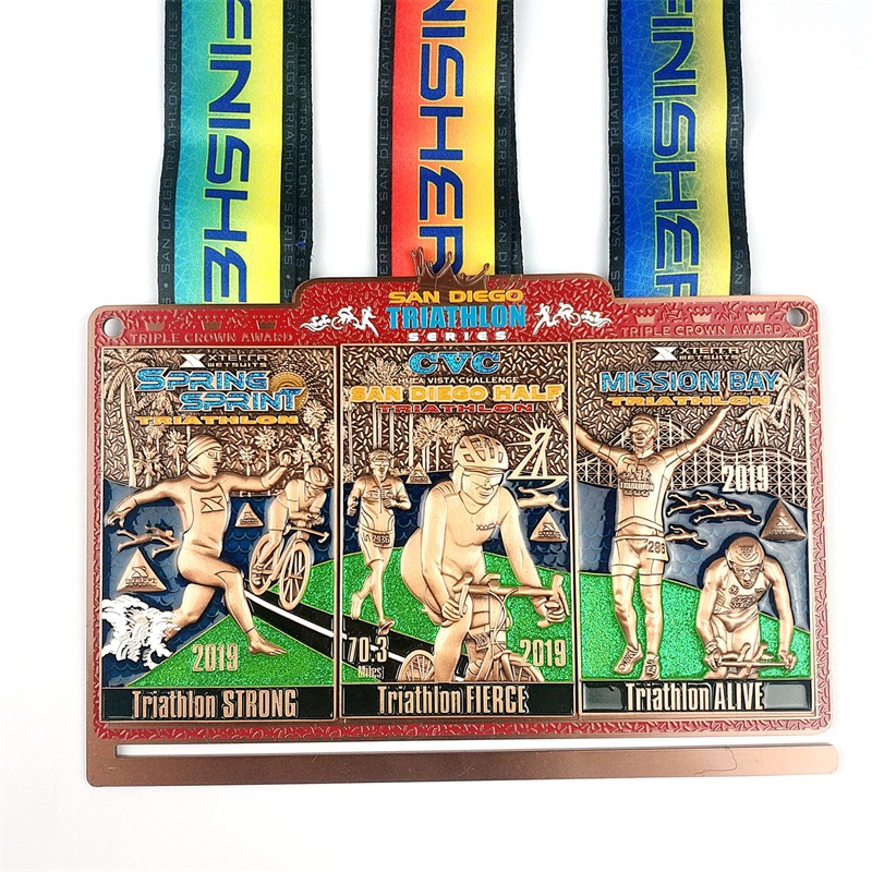 Enamel Medallion China Sport Running Military Marathon Medals Medal 3D Triathlon Medals