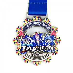 Piękny projekt Medal Medal 3D Medallion Medallion Triathlon Medals