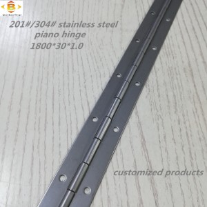 Dostosowany długi zawias 201#304#grubość 1,0 mm stalnierdzewna Grubość zawiasu fortepianowego