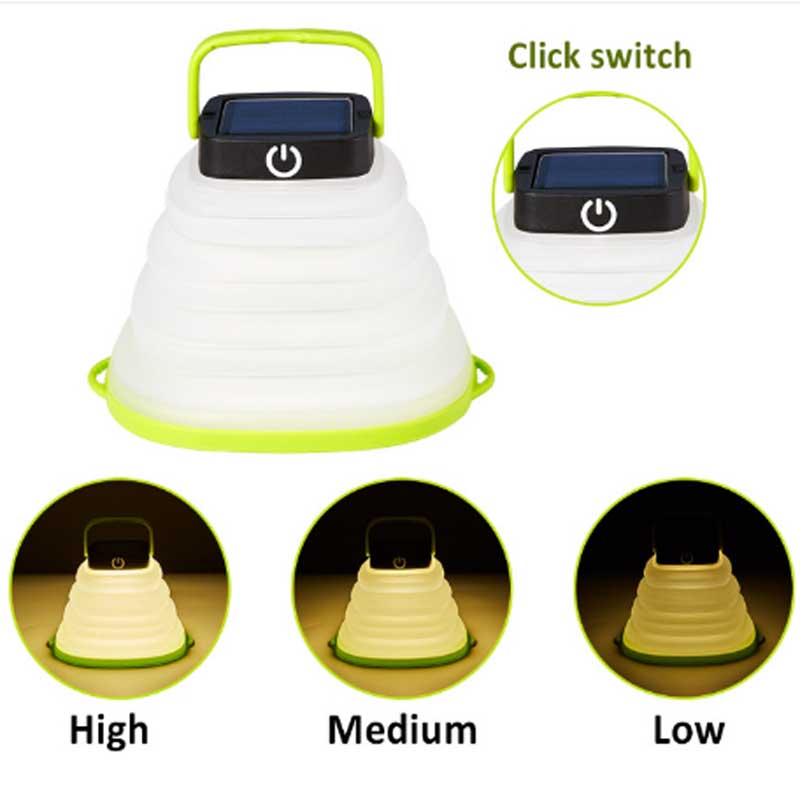 LED Camping Światło słoneczne doładowalne latarnie oszczędność energii miękkie lampiony słoneczne LED Bubble Light