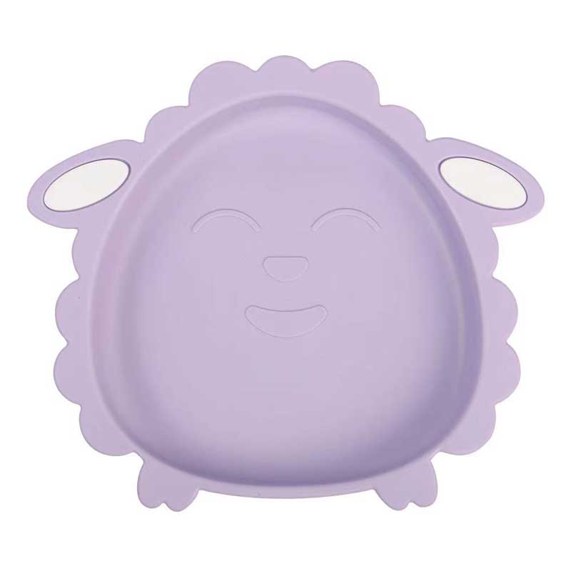 Baby stołowa stołowa owiec silikonowy miękka miska karmienia dlaniemowlątnon BPA obiad silikonowy talerze karmiące