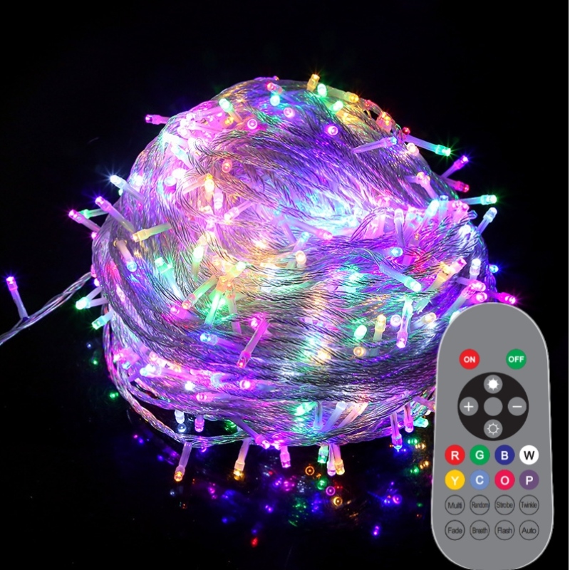 Świąteczne oświetleniena świeżym powietrzu Lighting Christmas Lights Dekoracje przyjęcia weselne LED RGB Fairy String Light