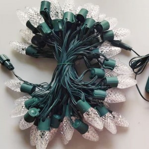 C9 Strawberry Christmas Light Zestaw Wodoodporny kolorna zewnątrz kolorowy świąteczny sznurek