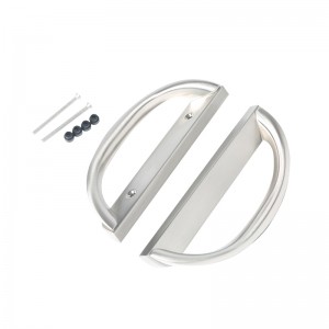 Zestaw drzwi przesuwających się drzwi patio, kształt D,niekelia (pasuje do odstępów otworów 3-15/16 ”)