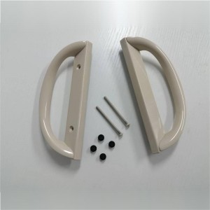 Zestaw drzwi przesuwających się drzwi patio, kształt D,niekelia (pasuje do odstępów otworów 3-15/16 ”)