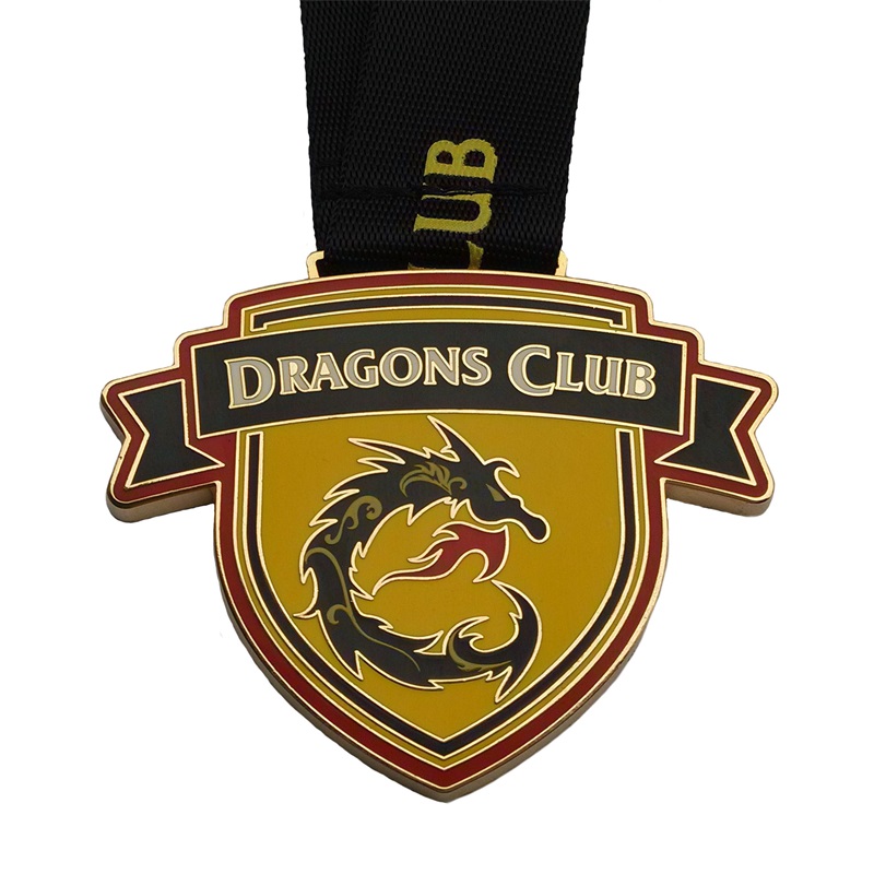 Promocyjny antycznynikiel 3D Rugby Trophy Puste Sport Medal z wstążką