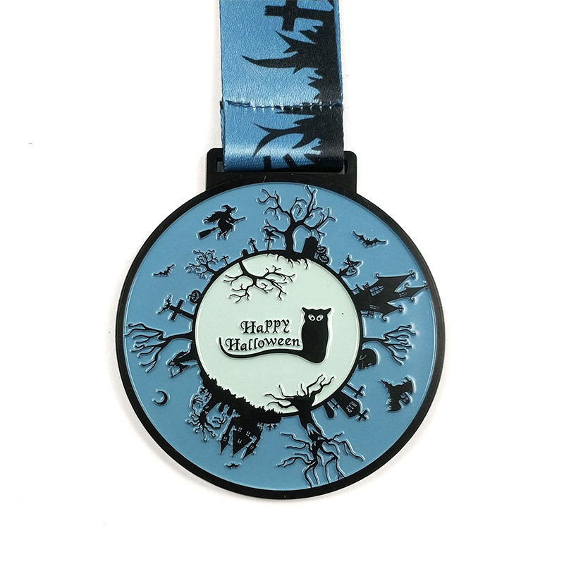 Funny Custom Metal Sport Award Halloween Hallowmas Run Medale