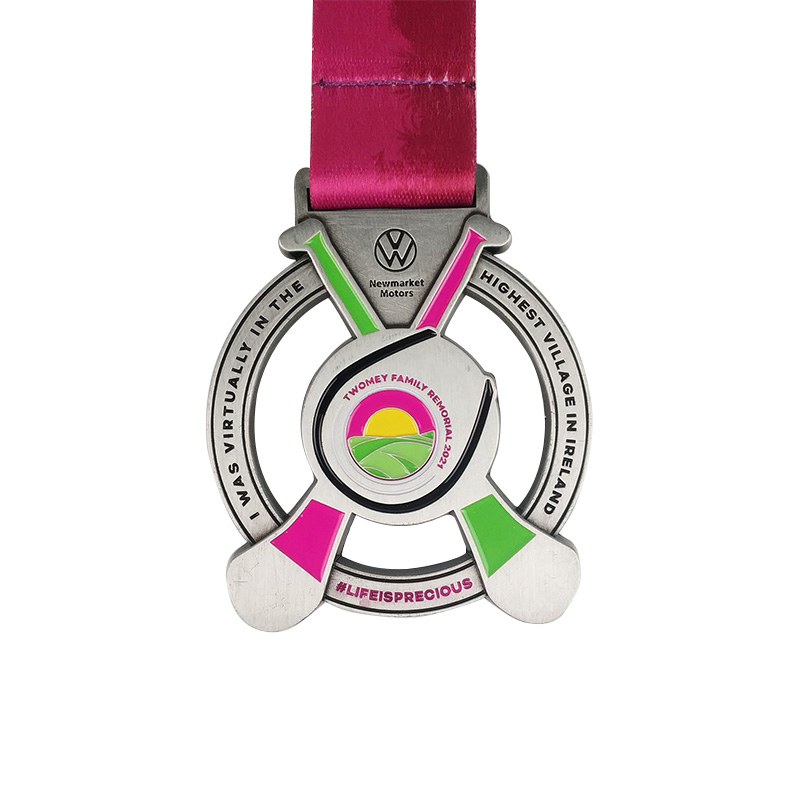 Niestandardowe sublimacja metalowe mistrzostwo wyścigowe Medal wycięty metalowe medale