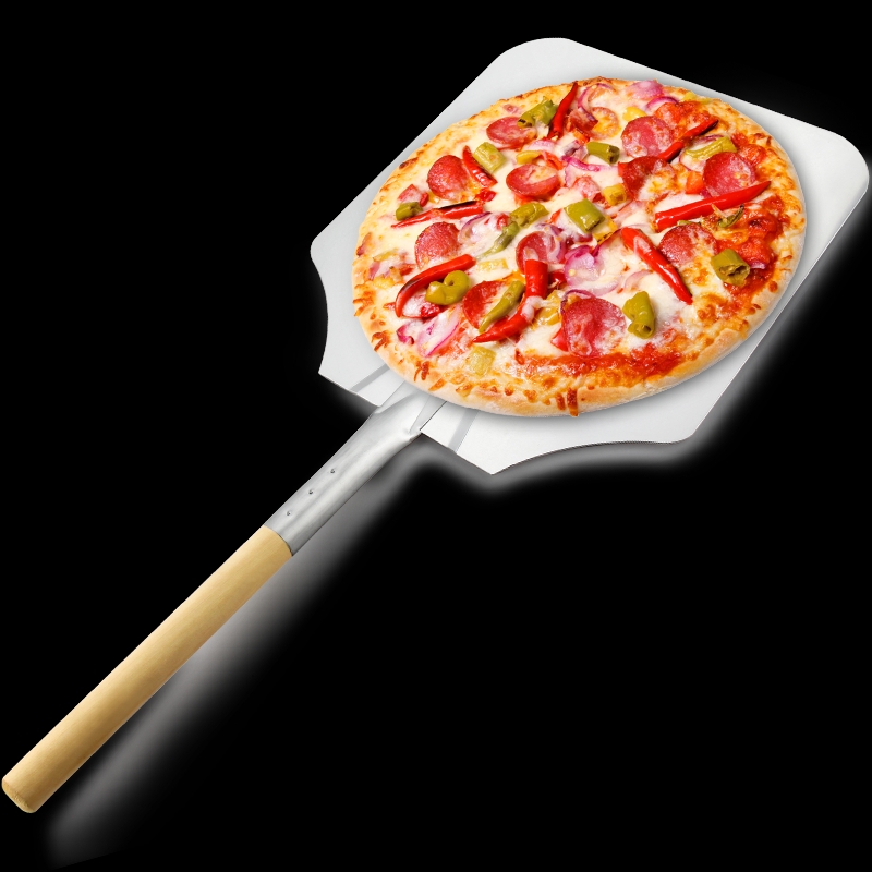 Drewniany uchwyt 12nch/14inch/16inch aluminiowy pizza peel pizza pizza pizza pizda wiosła pizzy