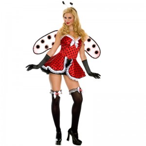 Urocza Lady Bug Costume Costume Animal Costume Hurtowe od Party Sexy Cosplay Factory Factory Dostawcana Halloween Party Carnival