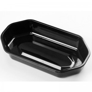 Kolorowa taca owocowa bez pokrywki 225*120*40 mm HGF-2313 Transparent/Black