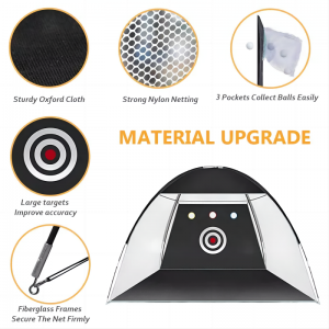 Trening golfana świeżym powietrzu do sieci ćwiczeń ćwiczy z matą