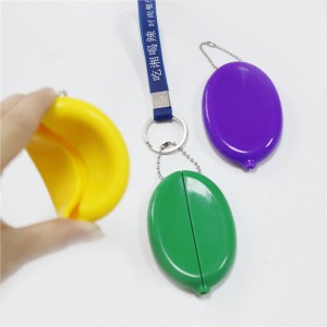 Silikonowa owalna torebka monety, torba mężczyzn z łańcuchem, silikonową torbą, przyjazną dla środowiska i wodoodporności