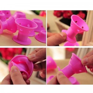 Brak lokówek ogrzewania ogrzewania,narzędzia zwijania silikonowych, bez ogrzewania, bez uszkodzeń włosów, łatwe do czyszczenia