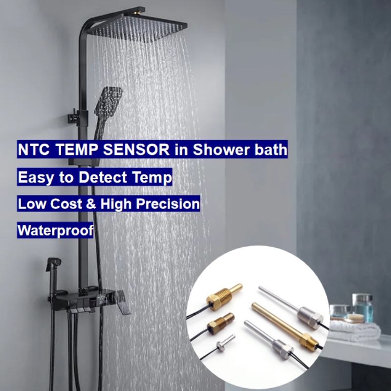 NTC termistor czujnik temperatury w cyfrowym prysznicu kąpieli