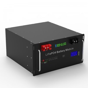 Zamontowany w stojaku 48V 100/150 200AH LifePo4 Urządzenia domowe ustawialne RS232/RS485/CAN KOMUNIKACJA Szybka bateria litowo -jonowa z LCD