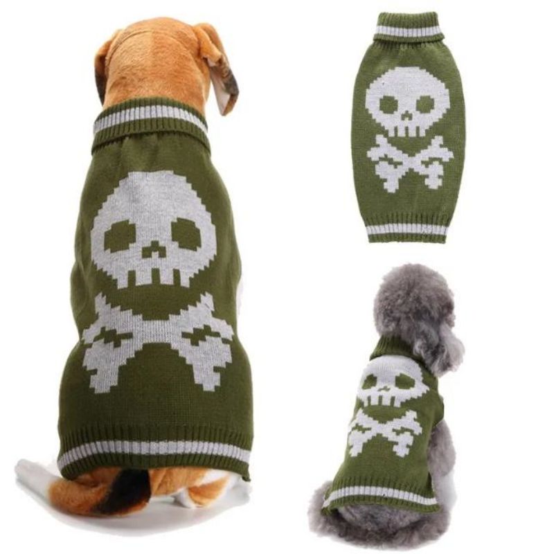 Halloweenowe ciepłe kostium dla zwierząt ubrania psy Sweter dla średnich dużych psów
