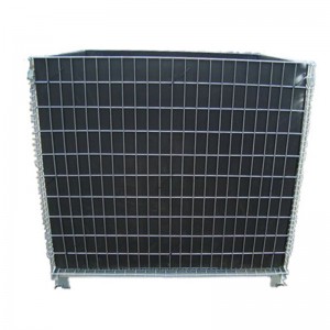 Metalowy pojemnik z siatki