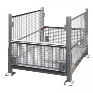 Metalowy pojemnik z siatki z drutu z pół kropli - zamieszek