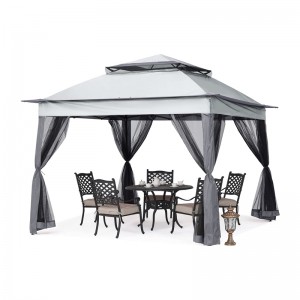 Garden Supplies Pergola Aluminium Aluminium Gaza Outdoor Aktywność Zastosowanie z Mosquito Net, Grey