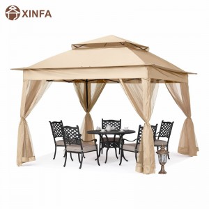 Garden Supplies Pergola Aluminium Aluminium Gaza Outdoor Aktywność Zastosowanie z siatką komarów, jasnożółty