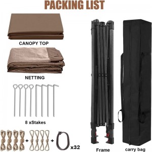 Garden Supplies Pergola Aluminium Aluminium Gaza Outdoor Aktywność Zastosowanie z siatką komarów, czekolady
