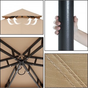 10 \\\\ \'x10 \\\\\' Gazebosna pationa zewnątrz sześciokątna altana z zasłonami siatkowania i prywatności