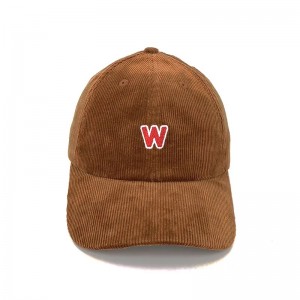 Niestandardowy haftowany haftowany czapka sztrutowa ze skórzanym paskiem z tyłu, hurtowa kapelusz hurtowy Corduroy Snapback z skórzanym paskiem, czapka corduroy snapback/cap hurtowa