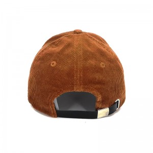 Niestandardowy haftowany haftowany czapka sztrutowa ze skórzanym paskiem z tyłu, hurtowa kapelusz hurtowy Corduroy Snapback z skórzanym paskiem, czapka corduroy snapback/cap hurtowa