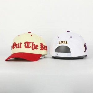 Niestandardowy wysokiej jakości 5 panelu zakrzywiony bawełniany bawełniany bawełniany bawełniał, 3D haftowe logo z logo struktury taty kapelusz taty