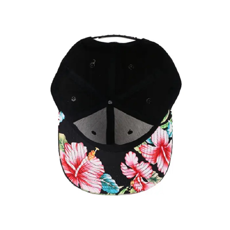 Śmieszne OEM 100% poliestru podbrejowego haft tropic druk 2 ton snapback czapka