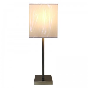 Prosty styl szczotkowanenikielowe szafkanocna Lampa stołowa z przełącznikiem rockowym ON/off w pokoju gościnnym