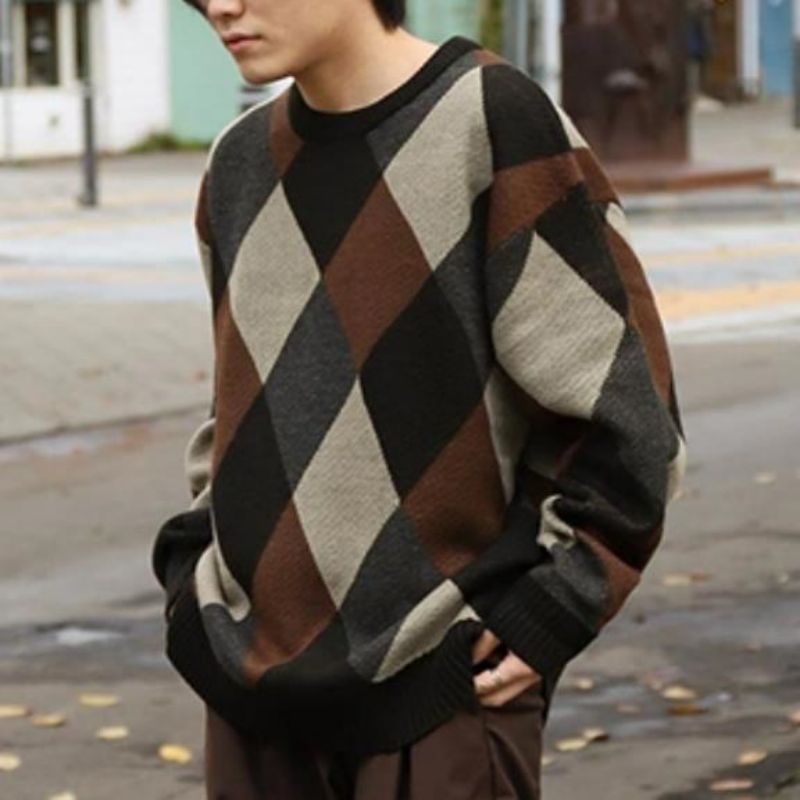 Podstawowe męskie zaokrąglenia Sweter mody Sweter dla mężczyzn