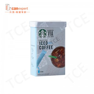 ETC-Custom Can Can Producent Hurtangular Square Tin Can Metal Packaging Tea and Coffee Post próbka pudełko Niestandardowa puszka