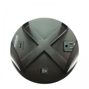 Dark Bronze Nightsand Light z przełącznikiem rockowym ON/off, wygodnym punktem sprzedaży i portem ładowania USB w hotelowym pokoju gościnnym