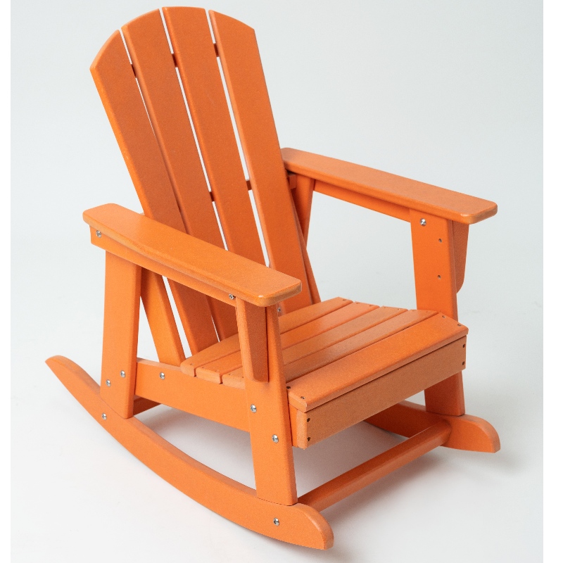 Krzesło bujane Adirondack z żółtym